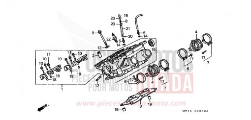 RIGHT CYLINDER HEAD ST1100N de 1992